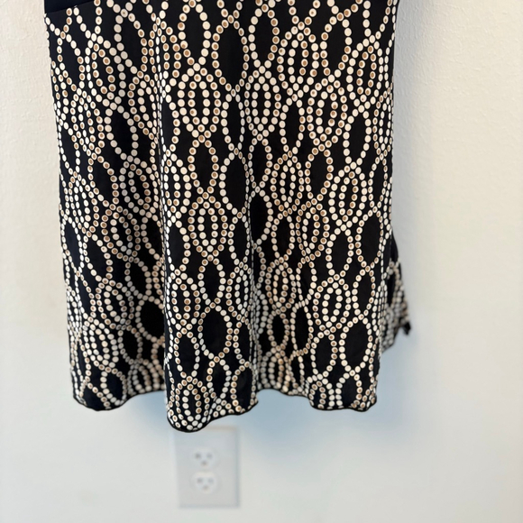 Vintage Y2K A. Byer Black V-Neck Blouse Chain Print Size Medium - Picture 3 of 7